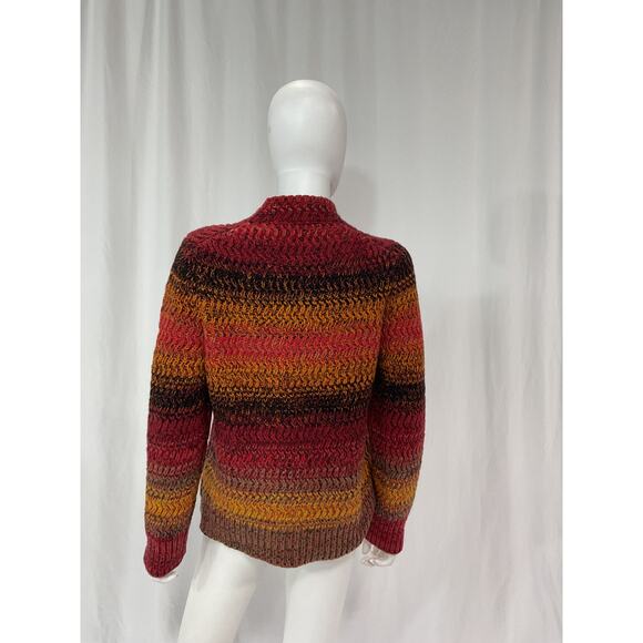 Chlo� 'Striped' Red Ribbed Cashmere Sweater Size XS - Picture 3 of 5